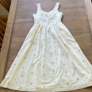 Old Navy White Smocked Midi Sundress